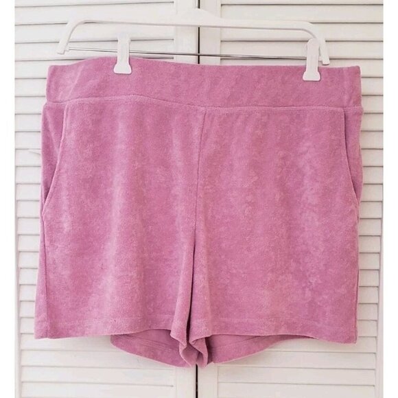 NWT JUICY COUTURE  BLING TOWEL TERRY SHORTIE SET DEWBERRY XLARGE - Picture 6 of 15